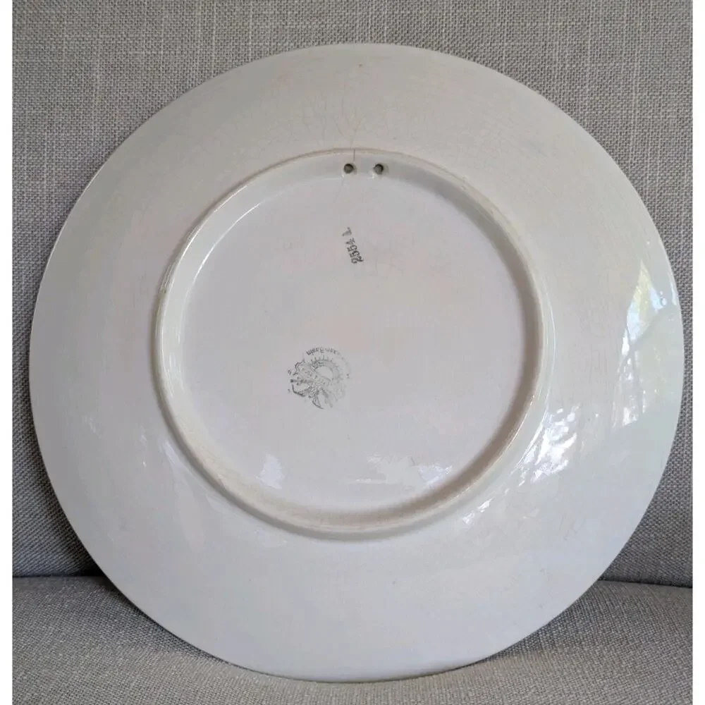 Villeroy & Boch Blue White Elk Deer Plate Bull And Cow Elk In Winter Meadow